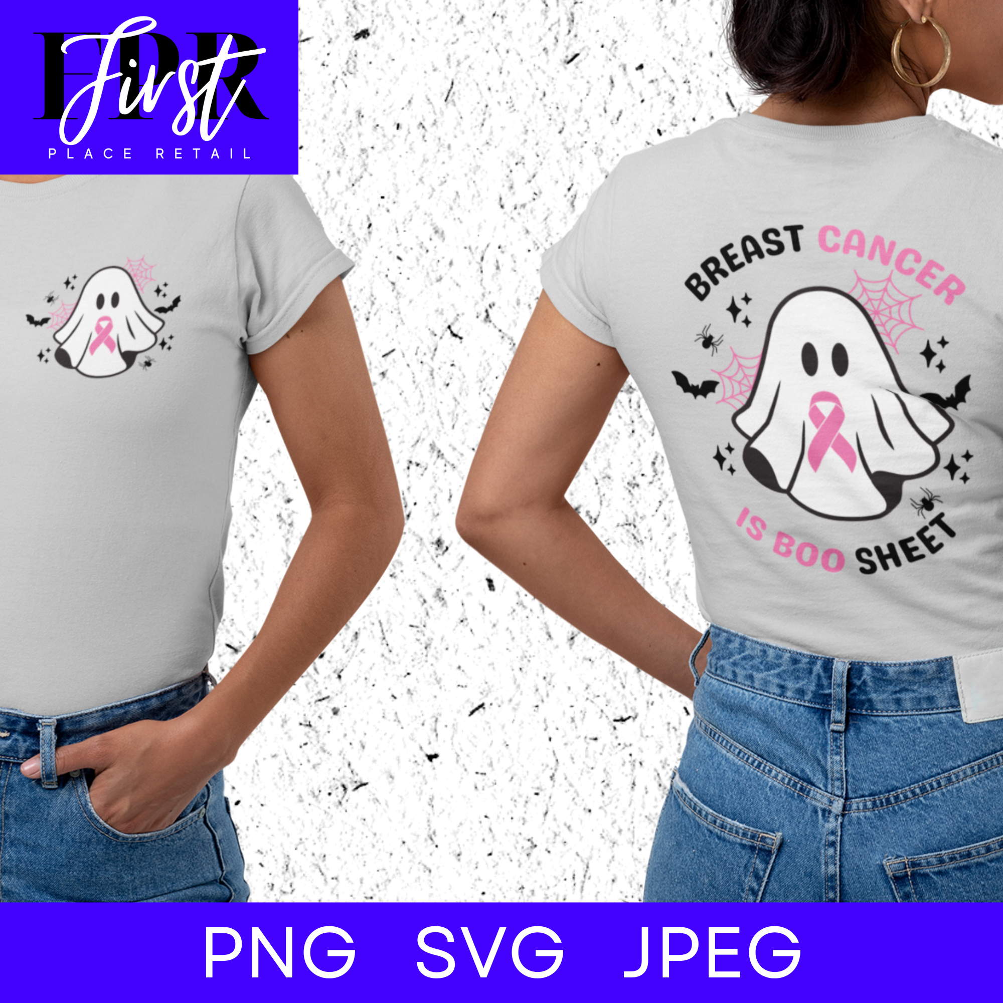 Breast Cancer Is Boo Sheet svg Cut File, Printable png and jpeg for Iron On Transfer. Instant Download. Breast Cancer Awareness.