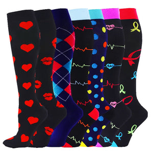 3/6/7 Pairs/Pack Compression Socks
