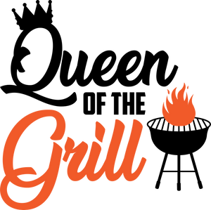 Adult Grilling Inspired Apron (with design) - White