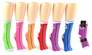 Women’s Novelty Crew Socks - Sneaker Print