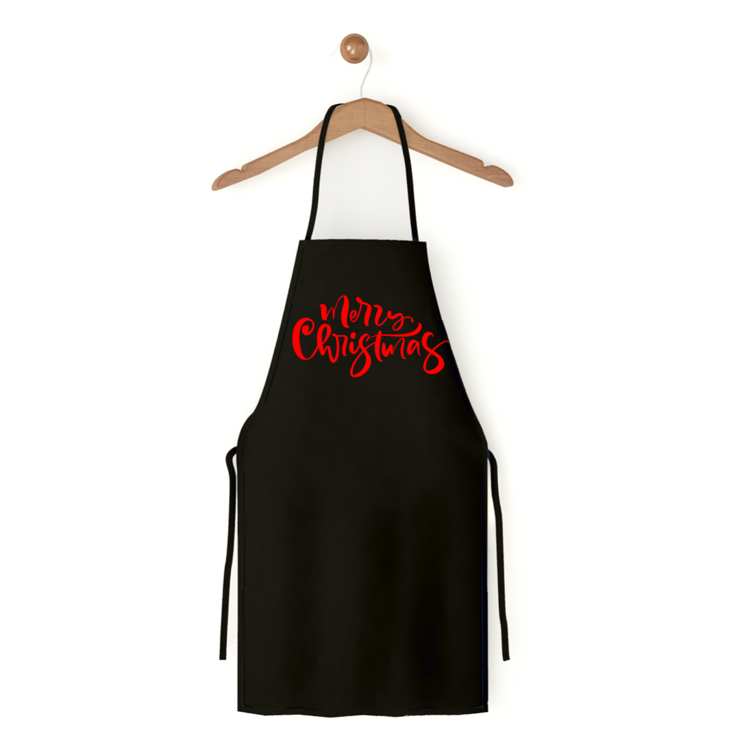 Merry Christmas Apron (Black)