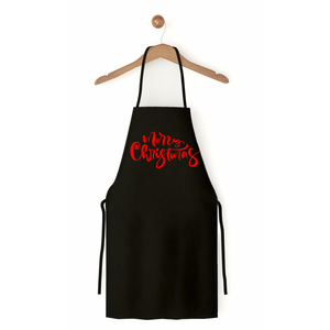 Merry Christmas Apron (Black)