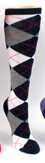 Load image into Gallery viewer, Women&#39;s Knee High Novelty Socks - Argyle Prints
