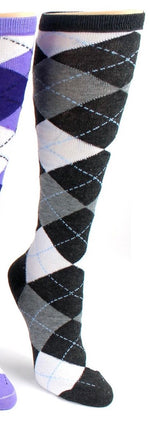Load image into Gallery viewer, Women&#39;s Knee High Novelty Socks - Argyle Prints
