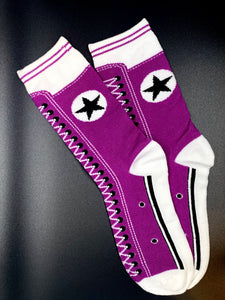 Women’s Novelty Crew Socks - Sneaker Print