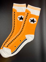 Load image into Gallery viewer, Women’s Novelty Crew Socks - Sneaker Print
