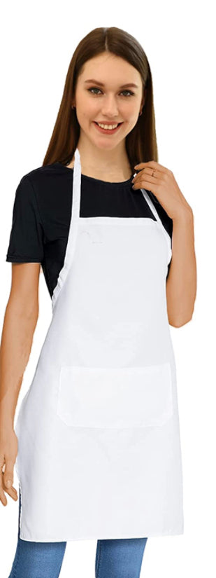 Adult Grilling Inspired Apron (with design) - White