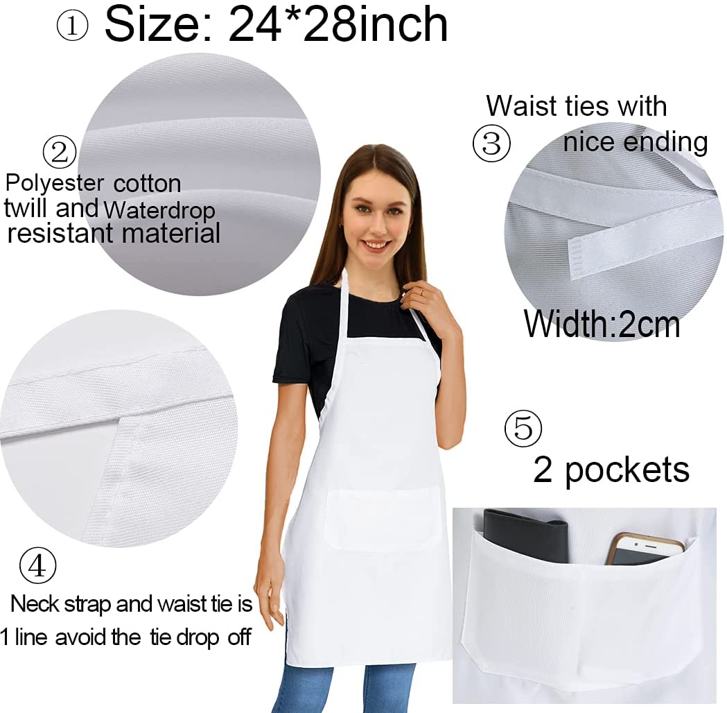 Adult Grilling Inspired Apron (with design) - White